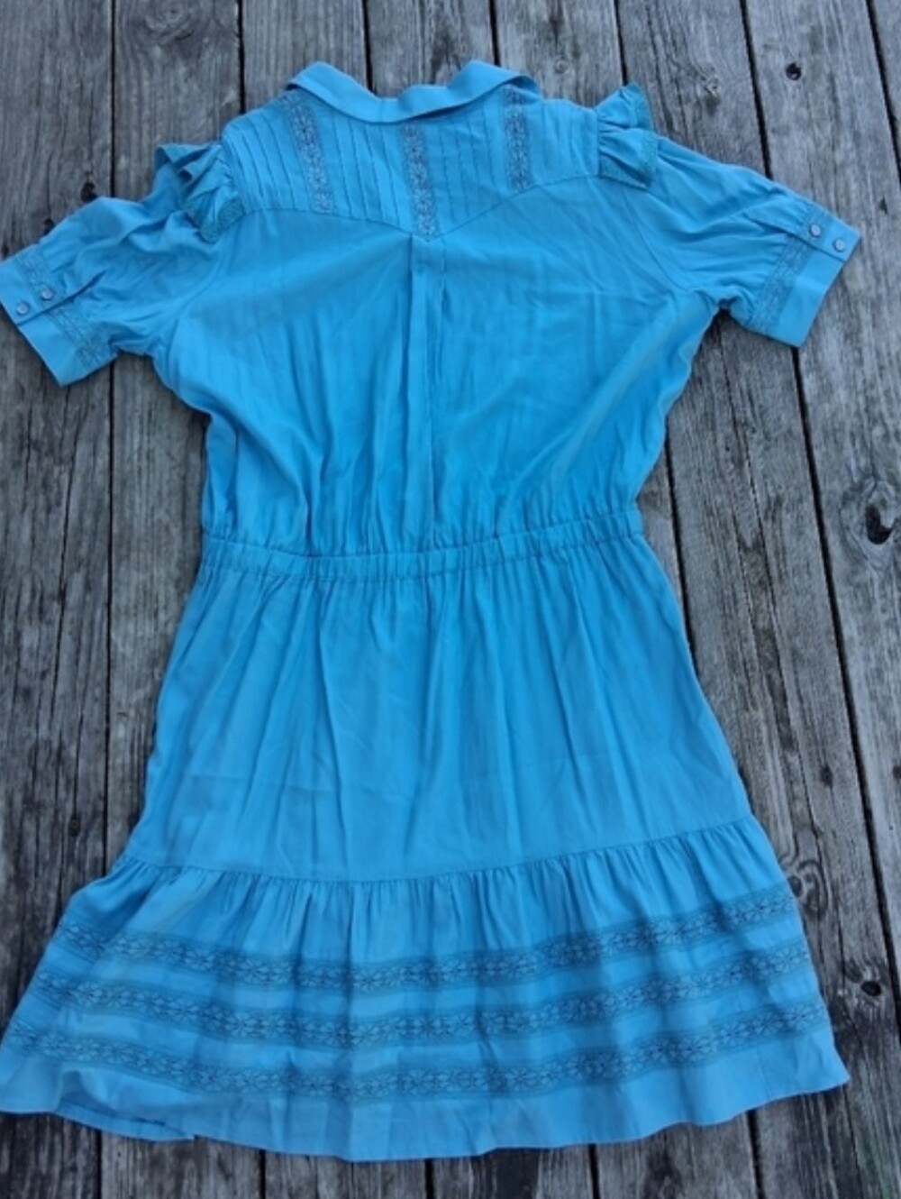 Double D Ranch Rayon Prairie Ruffle Dress 1X - Picture 5 of 6